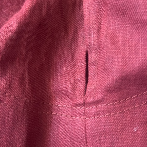 AJE Linen Burgundy Crop Top Size 6 - Picture 5 of 5